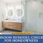 bathroom remodel checklist A bright, newly remodeled bathroom featuring a modern