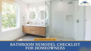 bathroom remodel checklist A bright, newly remodeled bathroom featuring a modern